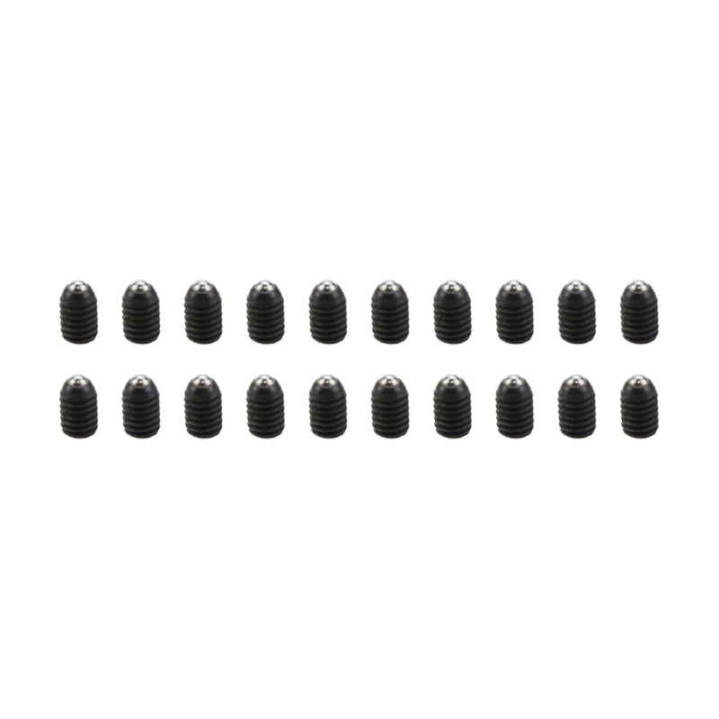 Sscon 20Pcs M4*6mm Carbon Steel Hexagon Socket Black Spring Plungers Ball Plungers Ball Screws - Image 1